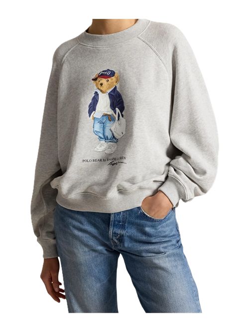 Polo Ralph LaurenFelpa girocollo con stampa Polo Ralph Lauren | 211-A96185-001LIGHT SMOKE HEATHER